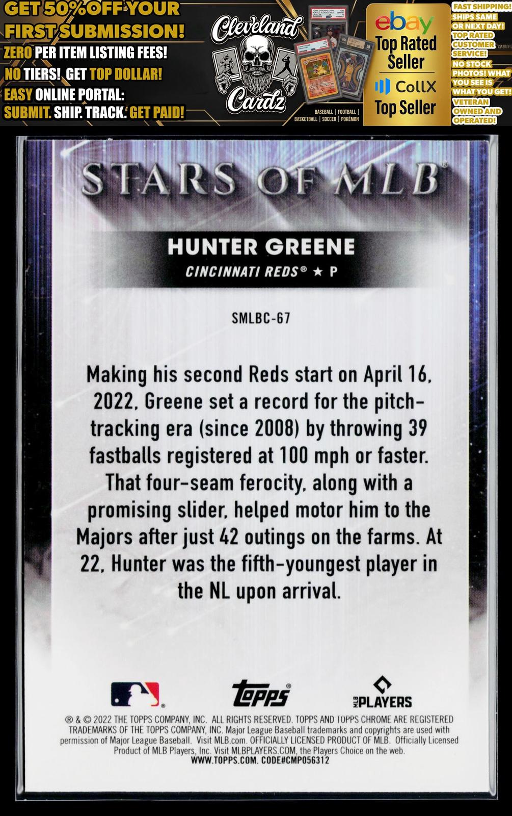 2022 Topps Update #SMLBC-67 Hunter Greene Stars of MLB Chrome