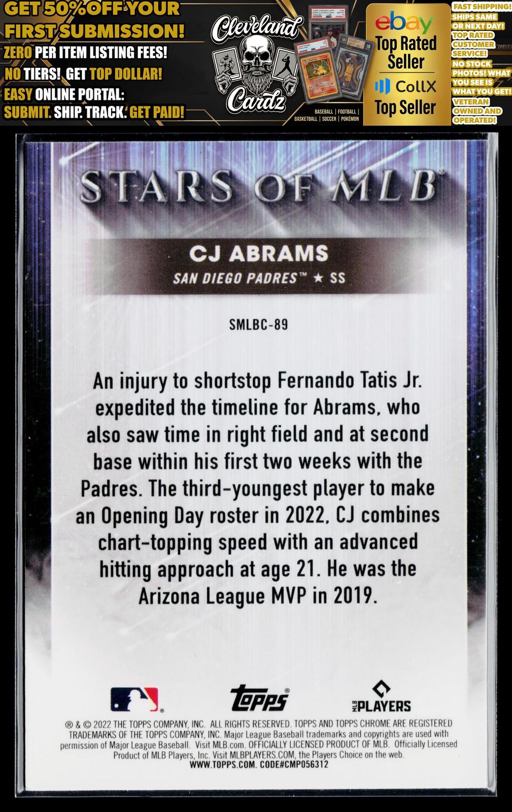 2022 Topps Update #SMLBC-89 CJ Abrams Stars of MLB Chrome
