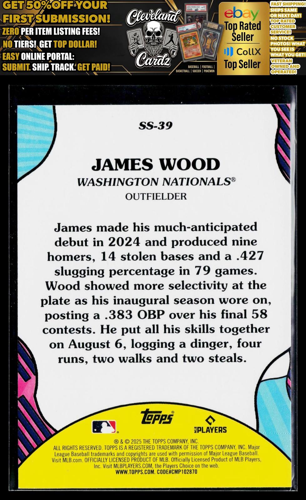 2025 Topps #SS-39 James Wood Summer Superstars