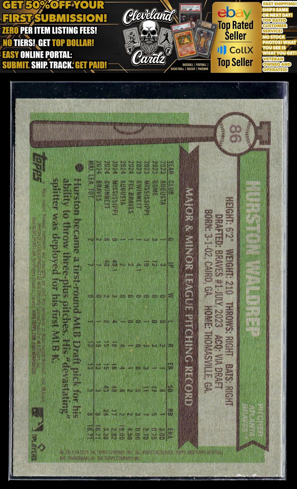 2025 Topps Heritage #86 Hurston Waldrep