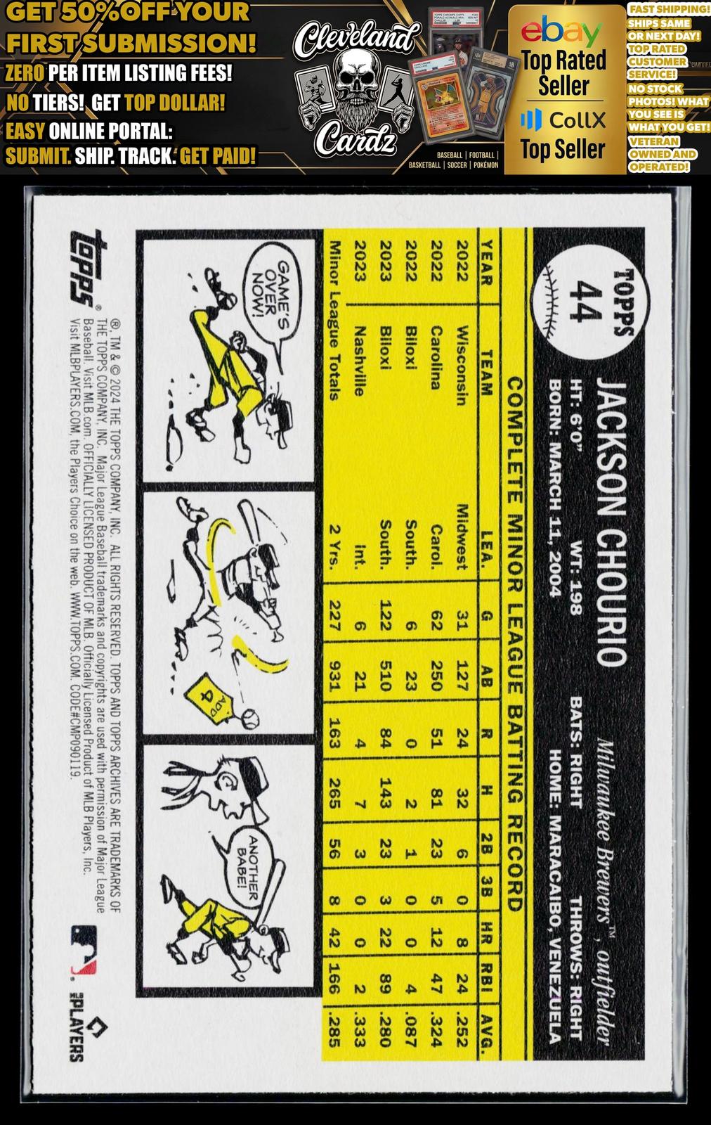 2024 Topps Archives #44 Jackson Chourio