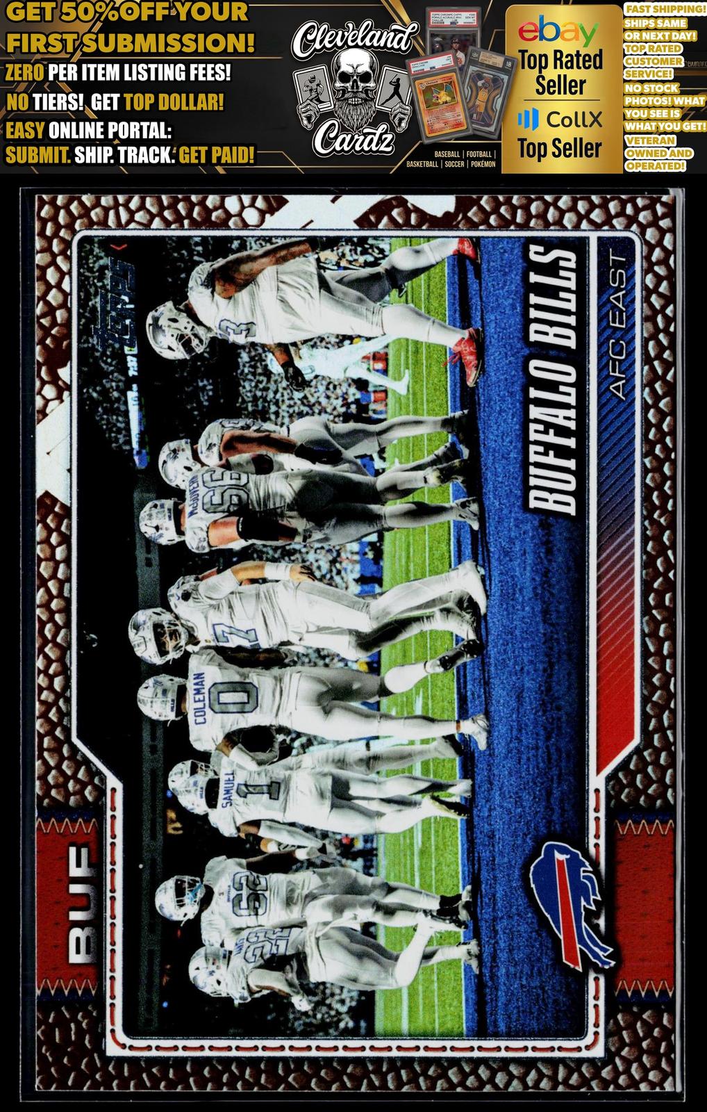 2026 Topps Flagship #279 Buffalo Bills Football Leather Foil