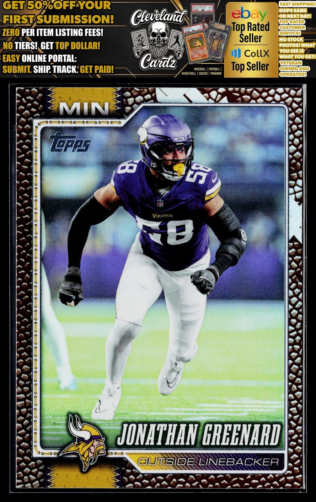 2026 Topps Flagship #239 Jonathan Greenard Football Leather Foil