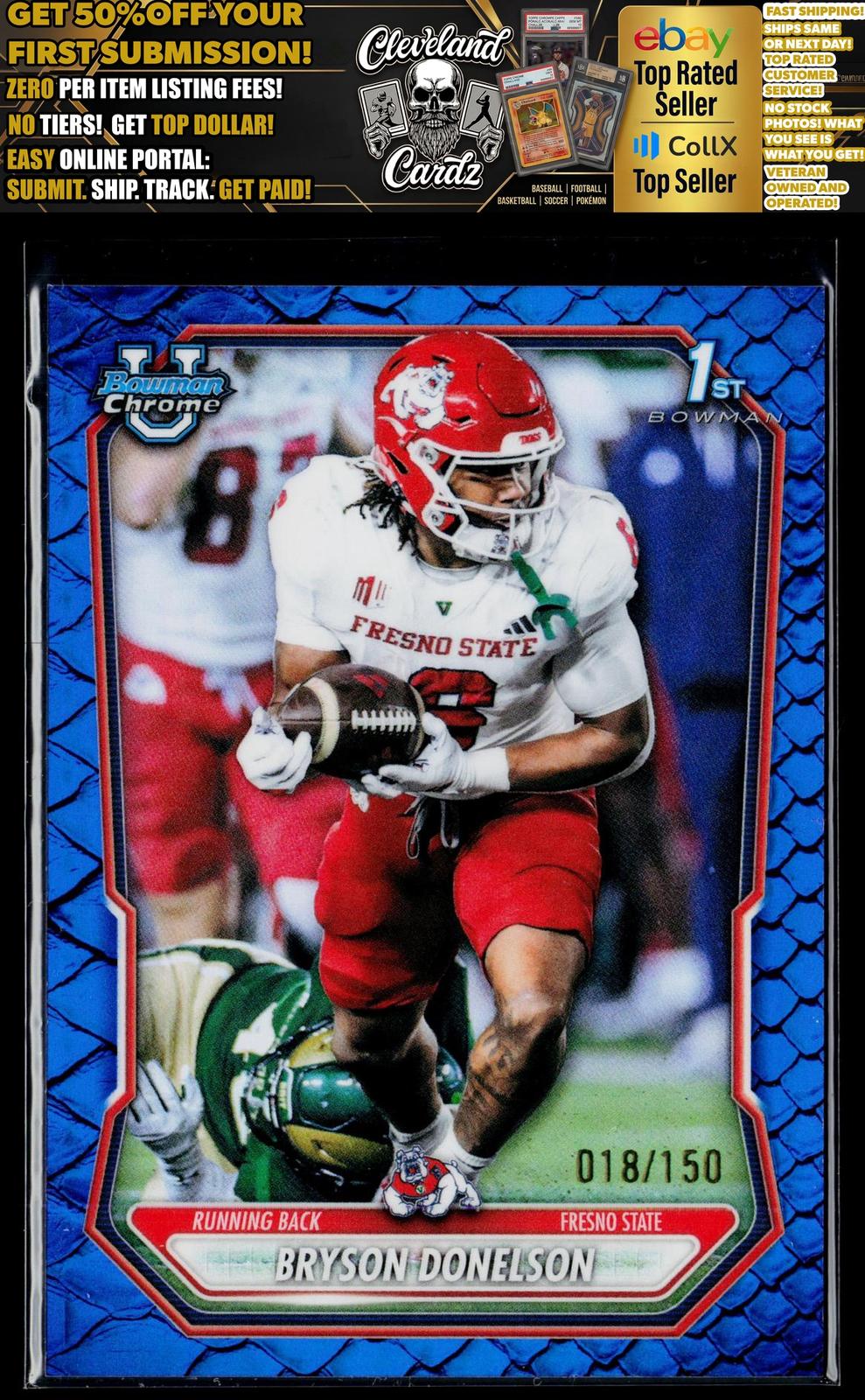 2026 Bowman #BCP-48 Bryson Donelson Prospects Blue Reptilian Refractor #/150