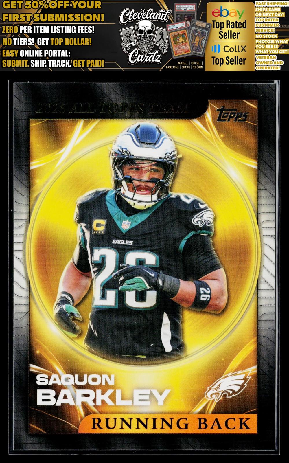 2026 Topps Flagship #25ATT-19 Saquon Barkley 2025 All Topps Team